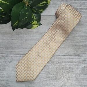 Umo Lorenzo Italy Yellow & Blue Geometric Men's Classic Necktie